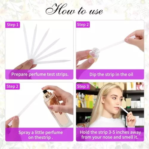 merkloos 400 parfumteststrips - Aromatherapie geurtester - Wit kantpapier - Parfumteststrips voor dames en heren - Essentiële oliën - Parfumgeur - Aromatherapie - Teststrips (8785309523574)