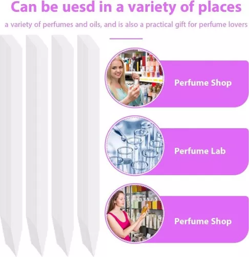 merkloos 400 parfumteststrips - Aromatherapie geurtester - Wit kantpapier - Parfumteststrips voor dames en heren - Essentiële oliën - Parfumgeur - Aromatherapie - Teststrips (8785309523574)