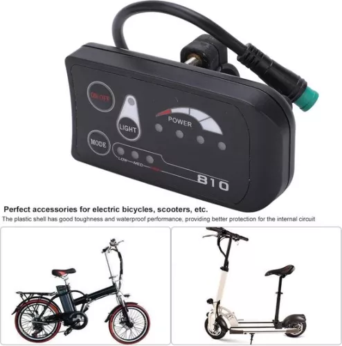 merkloos Bedieningspaneel met LED-display voor e-bikes (36V/48V) - Intelligent bedieningspaneel met LED-display - DIY-accessoires voor elektrische fietsen en scooters (9501736366374)