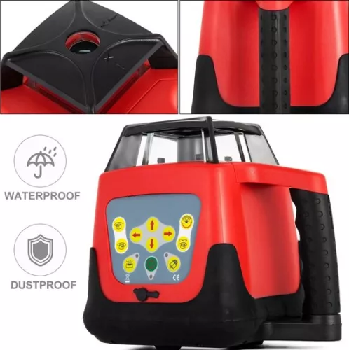 merkloos Kruislijnlaser - Roterende laser - Lasergereedschap - 635 nm - 500 m - Rode laser - Nauwkeurigheid 0,2 mm - Laser (6151043326399)