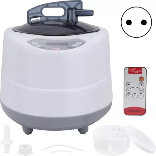 merkloos 1000W Draagbare Sauna Stoomboot - 0-99 Minuten Tijdsinstelling - Zweetbad Doos voor Houten Vat - Sauna Accessoires (8785308748886)