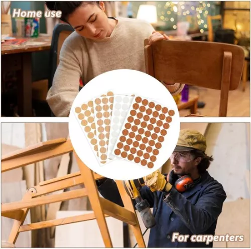 merkloos 216 zelfklevende schroefgatstickers 21 mm - afdekkapjes voor meubels - schroefdopjes - hout - kledingkast - kasten - 4 kleuren. (8785310499202)