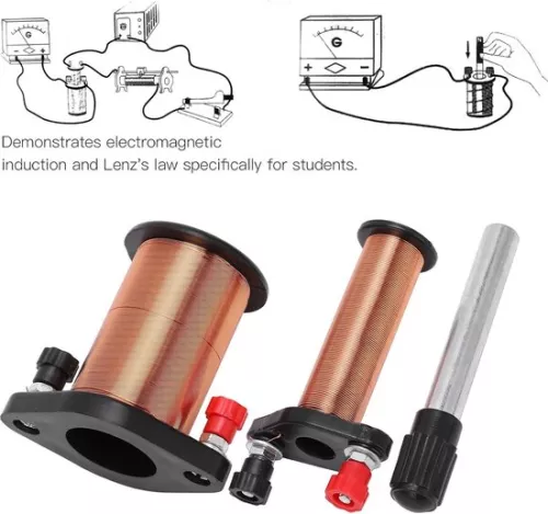 merkloos Elektromagnetische inductiespoel experimentinstrument - lichtgewicht draagbaar - natuurkunde-experiment - middelbare school - natuurkundeonderwijs. (6151907588529)