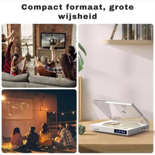 merkloos DVD-speler met HDMI - Externe dvd-speler - Blu-ray-speler - Draagbaar - Wit (6152508449431)