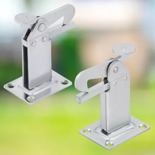 merkloos Deurstopper voor vloermontage - zilver - deurstopperhouder - sluithoek deurbuffer - staal - robuust - massief - 97 mm - hoogwaardige deurstopper voor buiten (6150845821880)