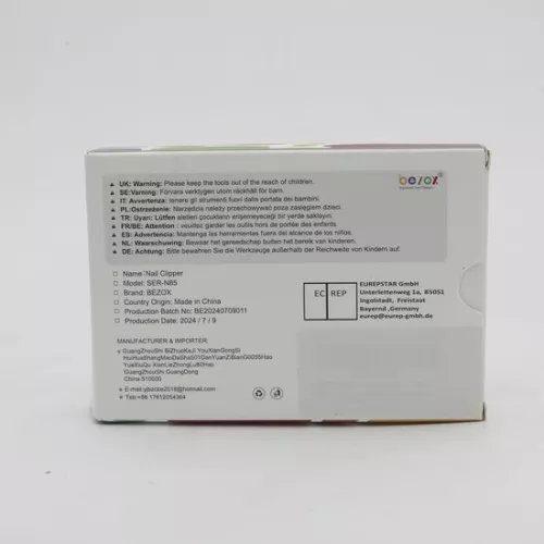 merkloos Ergonomische teennagelknipper met schuine kop voor senioren en dikke nagels - hoogwaardige stalen nagelknipper met opvangbakje voor mannen en vrouwen - zwart (6152913243266)