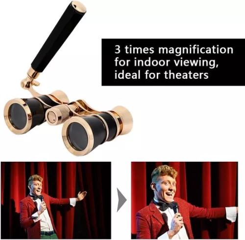 merkloos Allecto Plus - Draagbare operatheaterverrekijker 3x25 voor vrouwen, meisjes en kinderen - Zwart (9318528478609)