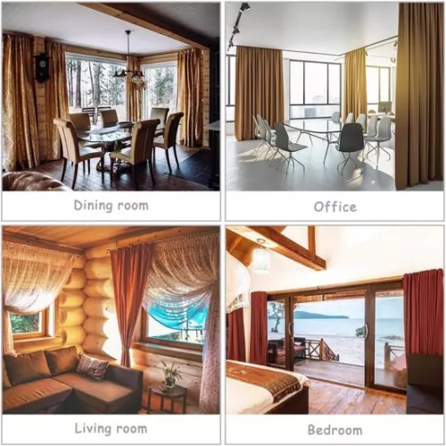 merkloos Set van 2 gordijnbanden - 60 cm gordijnkoord met gesp - handgeweven gordijnbanden - gedraaide gordijnbanden - met haken - geschikt voor thuis, kantoor, woonkamer en slaapkamer (8410900123730)