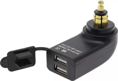 merkloos Vervangende dubbele USB-oplader compatibel met BMW F800GS - F650GS - F700GS - R1200GS - R1200RT - 12V-24V - Waterdicht. (8785300434183)