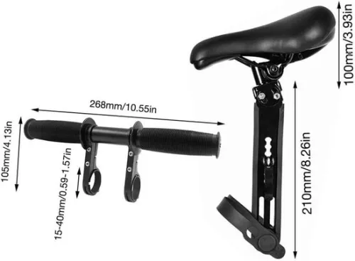 Merkloos Inovra Plus - Kinderfietsstoel met voetsteun. Universele fietsstoel voor kinderen van 2 tot 5 jaar - max. 22 kg (8785335999176)