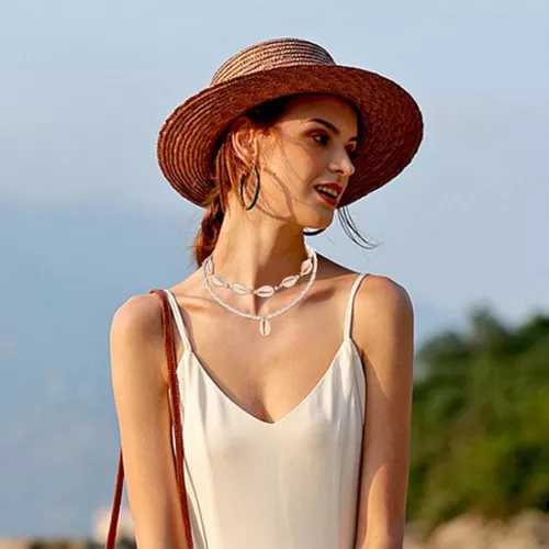 Allecto Plus - Boho schelpketting voor dames | Zeemeerminsieraden voor strandvakantie | Elegante schelpketting | Voor dames - Strandlook | Zomerstijl - Trendy accessoires voor het strandseizoen