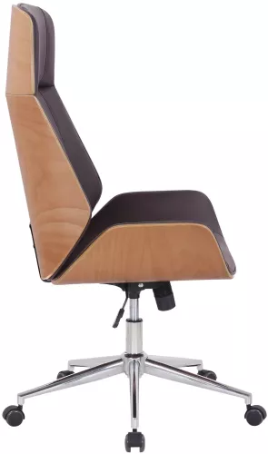In And OutdoorMatch In And OutdoorMatch Premium bureaustoel Deondre - Bruin kunstleer - Hoogte verstelbaar 44 - 52 cm - Ergonomisch - Luxe (64997)