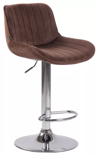 In And OutdoorMatch In And OutdoorMatch Barkruk Spencer - Bruin chroom - Zithoogte 60-82 cm - Set van 2 - In hoogte verstelbaar - Voor keuken en bar - Met rugleuning - Ergonomische barstoelen (66271)