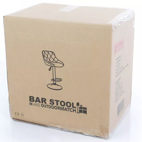 In And OutdoorMatch In And OutdoorMatch Barkruk Spencer - Bruin chroom - Zithoogte 60-82 cm - Set van 2 - In hoogte verstelbaar - Voor keuken en bar - Met rugleuning - Ergonomische barstoelen (66271)