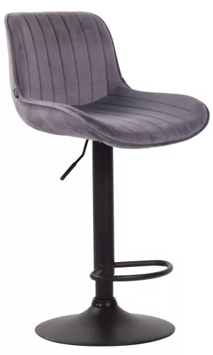 In And OutdoorMatch In And OutdoorMatch Barkruk Lonie - Grijs zwart - Zithoogte 60-82 cm - Set van 2 - In hoogte verstelbaar - Voor keuken en bar - Met rugleuning - Ergonomische barstoelen (66275)