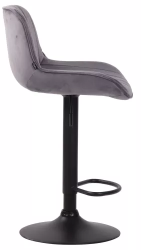 In And OutdoorMatch In And OutdoorMatch Barkruk Lonie - Grijs zwart - Zithoogte 60-82 cm - Set van 2 - In hoogte verstelbaar - Voor keuken en bar - Met rugleuning - Ergonomische barstoelen (66275)