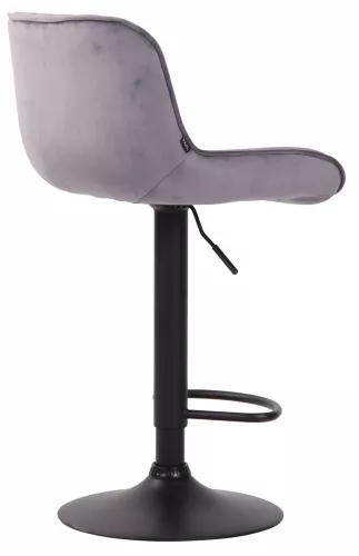 In And OutdoorMatch In And OutdoorMatch Barkruk Lonie - Grijs zwart - Zithoogte 60-82 cm - Set van 2 - In hoogte verstelbaar - Voor keuken en bar - Met rugleuning - Ergonomische barstoelen (66275)