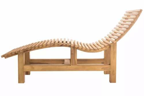 In And OutdoorMatch In And OutdoorMatch Designer ligbank Robert - 200x80cm - Houten bank - Tuinbank - Loungebank buiten - Ligbed (67111)