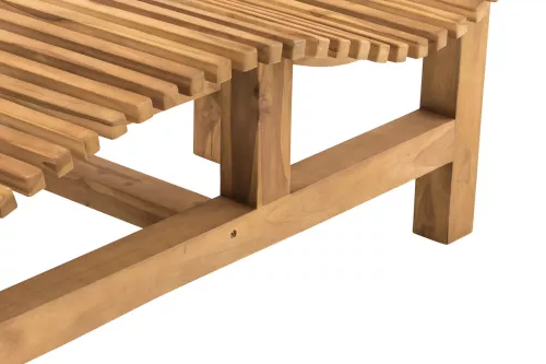 In And OutdoorMatch In And OutdoorMatch Designer ligbank Robert - 200x80cm - Houten bank - Tuinbank - Loungebank buiten - Ligbed (67111)