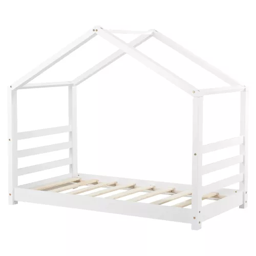 In And OutdoorMatch In And OutdoorMatch Kinderbed Cyril - Houten bed - Huisbed - Met bedbodem - 80x160cm - Wit - Voor kinderen - Voor meisjes - Voor jongens (68029)