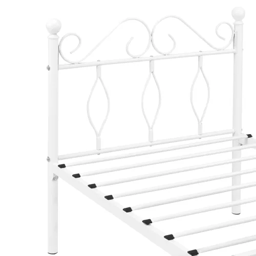 In And OutdoorMatch In And OutdoorMatch Metalen Bed Yvonne - Staal - Met Bedbodem - 90x200 cm - Wit - Snelle Montage (68624)