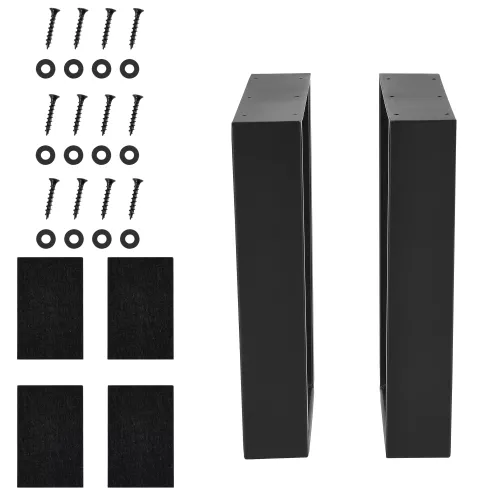In And OutdoorMatch In And OutdoorMatch Trapezium Poot Manuela - Tafelpoot - 25-40x43 cm - Set van 2 - Zwart Mat - Staal (69268)