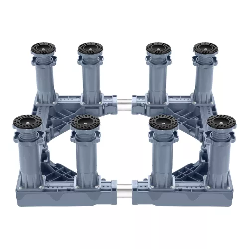 In And OutdoorMatch In And OutdoorMatch Wasmachine Verhoger Berti - Koelkast Verhoger - Droger Verhoger - Tot 400 kg - Verstelbaar - Grijs (70228)