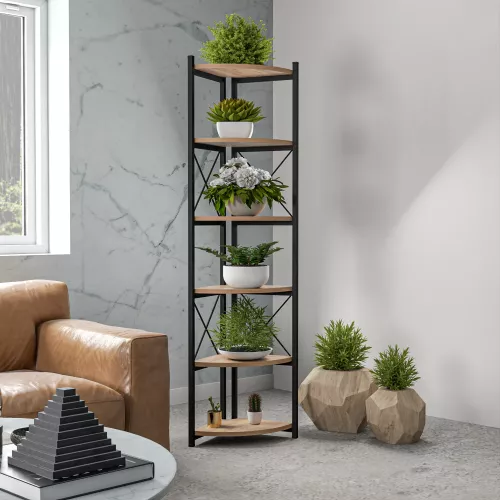 In And OutdoorMatch In And OutdoorMatch Plantenstandaard John - Open Kast - 160x30x30 - Mabelkleurig - Minimalistisch Design (70261)