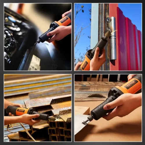 merkloos Rechte slijpmachine 820W Minislijpmachine 7000-30000 tpm Rechte slijpmachine 6 snelheden Multislijpmachine met 1,8 m snoer 1/4